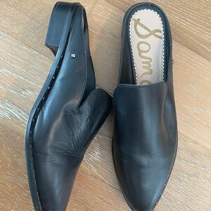 Sam Edelman Black Leather Mules